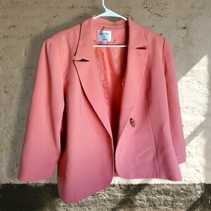 Collections for Le Suit Women Notch Blazer Coral Size 16
